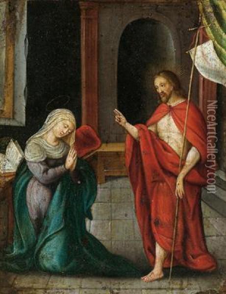 Cristo Risorto Appare A Sua Madre Maria Oil Painting - Frans II Francken