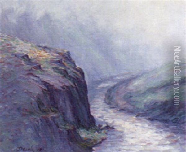 Morning Mist Oil Painting - Wynford Dewhurst
