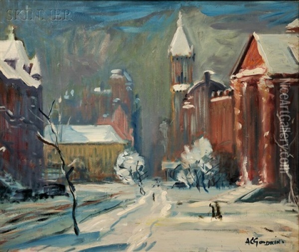 Boylston Street, Boston Oil Painting - Arthur Clifton Goodwin