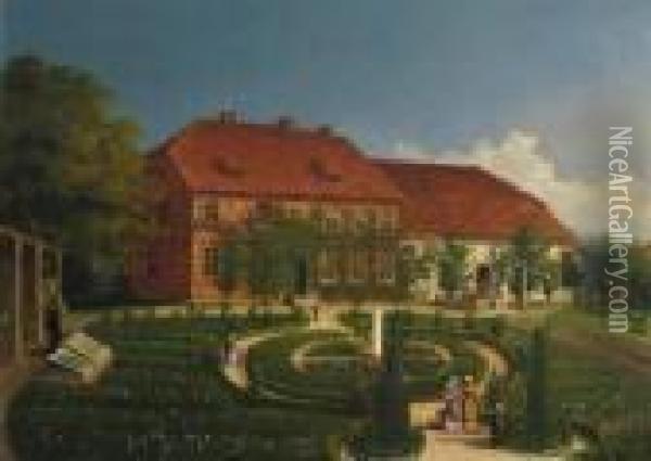 Pastoen House In Colenfeld Oil Painting - Otto Wegener
