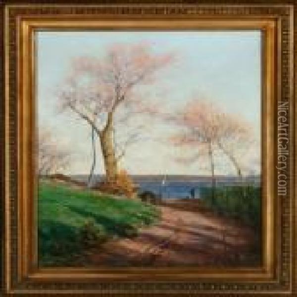 Landscape By The Coast Oil Painting - Johan Peter Von Wildenradt