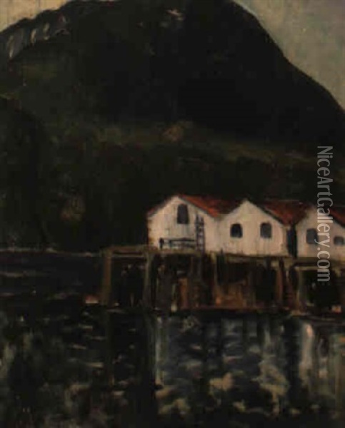 Fish Wharves Oil Painting - Emily Carr