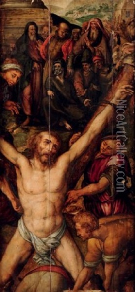 Le Martyre De Saint Andre Oil Painting - Anthonie van (Montfort) Blocklandt