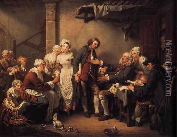 L'Accordée de Village 1761 Oil Painting - Jean Baptiste Greuze