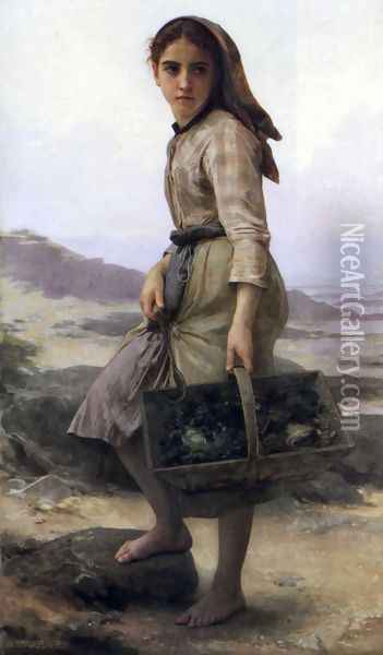 The Fisher Oil Painting - William-Adolphe Bouguereau