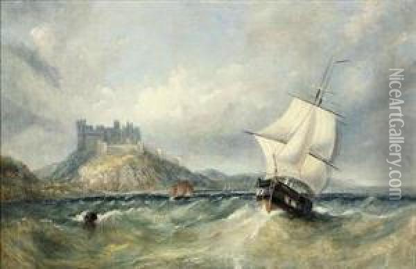 Bamburgh Castle, Northumberland Oil Painting - George Clarkson Stanfield