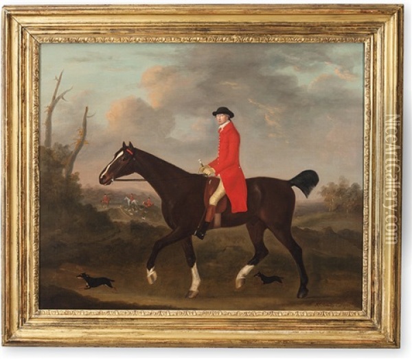 Gentleman Zu Pferd, Begleitet Von Zwei Terriers Oil Painting - Francis Sartorius the Elder