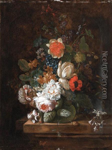 Huysum, J. Oil Painting - Jan Van Huysum