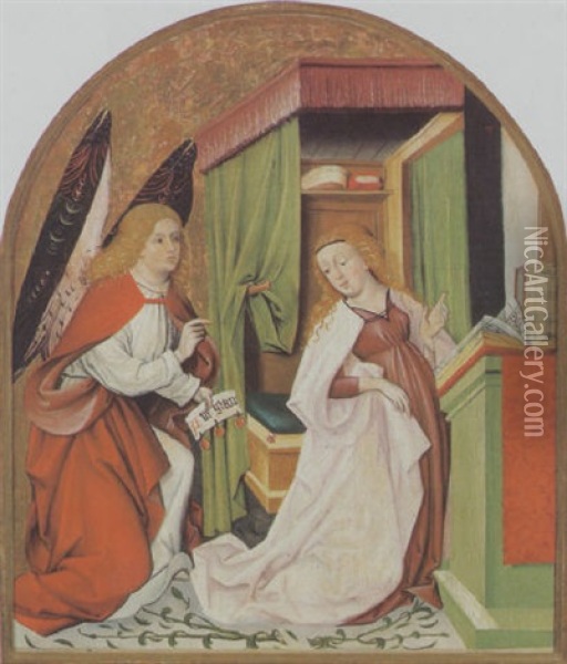 Die Verkundigung An Maria Oil Painting -  Master of the Litomerice Altarpiece