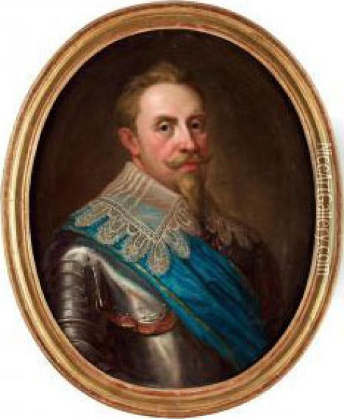 Konung Gustaf Ii Adolf Oil Painting - Lorenz Ii Pasch