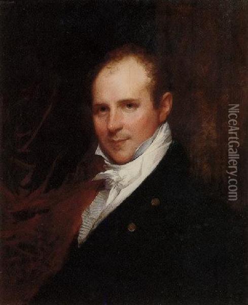 Portrait Of A Gentleman Oil Painting - Gilbert Stuart