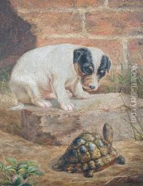 Curious Companions Oil Painting - William Henry Hamilton Trood