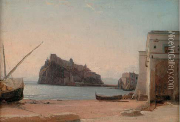 Chateau De L'isle D'ischia Oil Painting - Leon Fleury