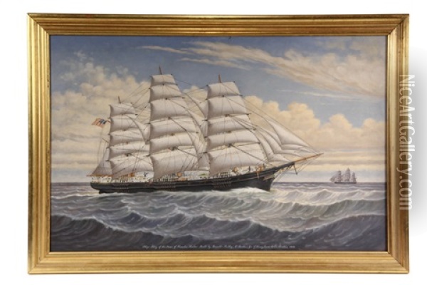 Ships Portrait 'glory Of The Seas' Oil Painting - Percy A. Sanborn
