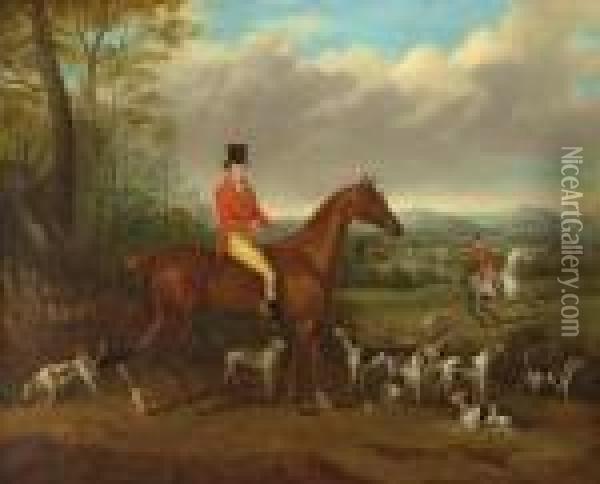 John Mytton And His Hounds Oil Painting - William Webb