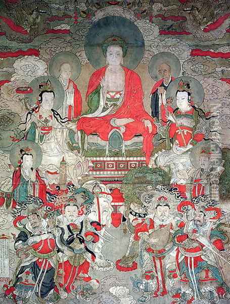 Buddhas, 1675 Oil Painting - Anonymous Artist