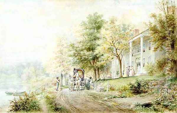 Visit to the Plantation Oil Painting - Edward Lamson Henry