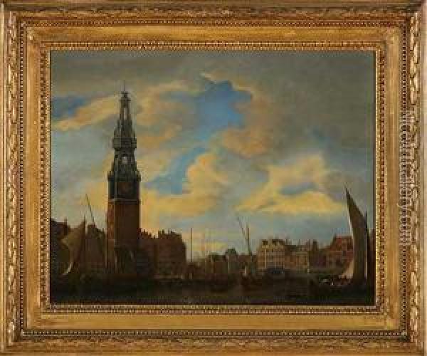 Der Westerbanturm Zu Amsterdam Oil Painting - Isaak Ouwater