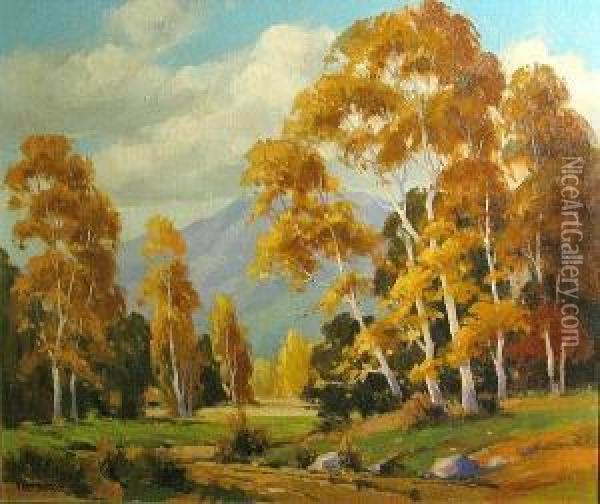 A Path Through Golden Trees Oil Painting - Walter Farrington Moses