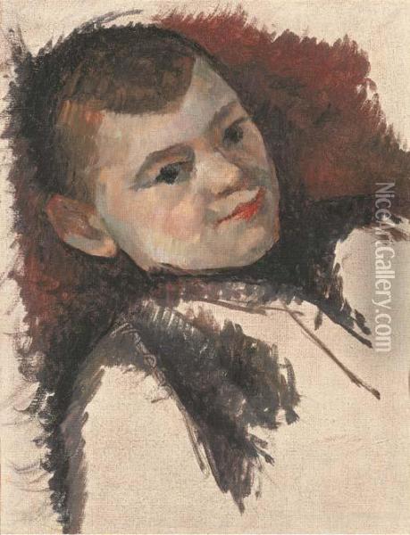 Portrait De Paul Cezanne, Fils De L'artiste Oil Painting - Paul Cezanne