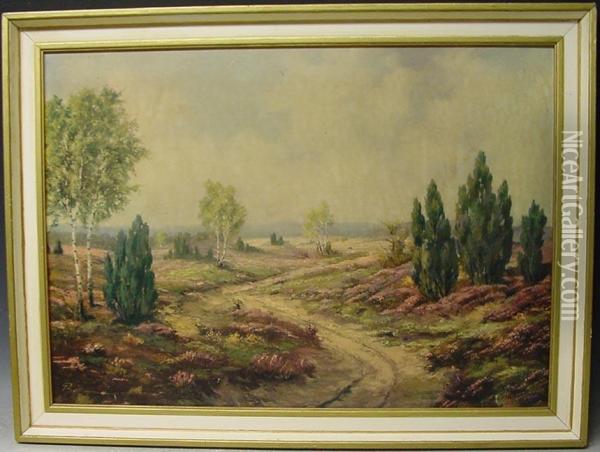 Heidelandschaft Oil Painting - Hermann Druck