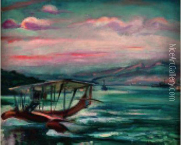 L'hydravion Oil Painting - Emile-Othon Friesz