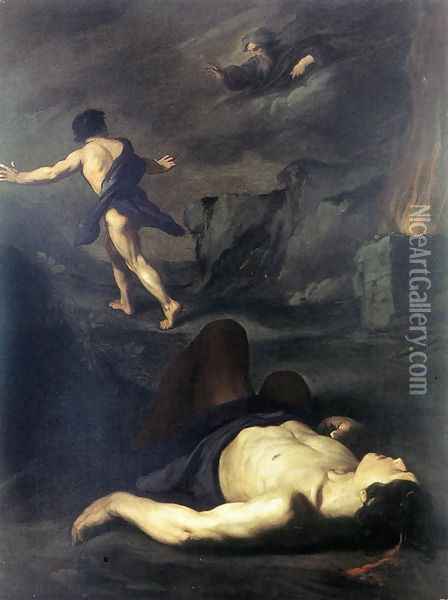 Cain and Abel Oil Painting - Pietro Novelli