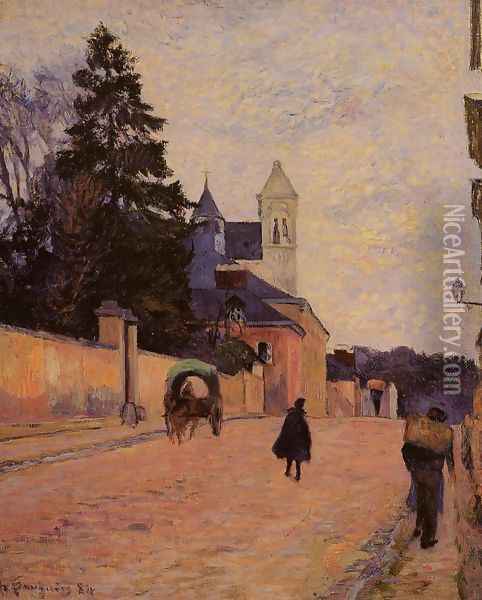 Street In Rouen Oil Painting - Paul Gauguin