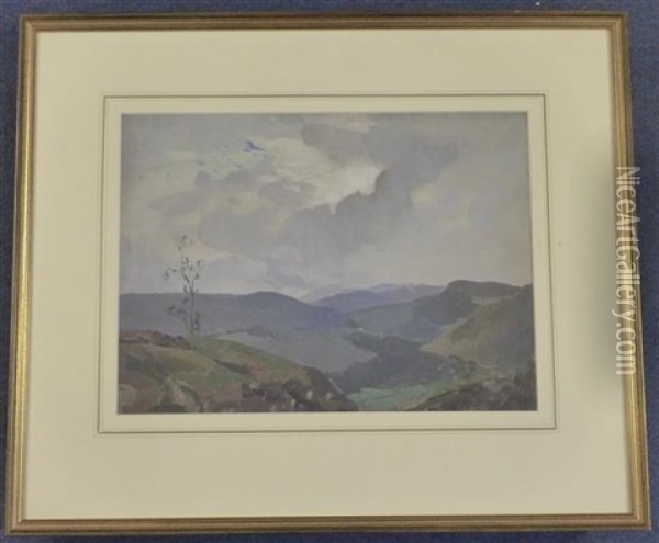 Mountain Landscape Oil Painting - Harry Watson
