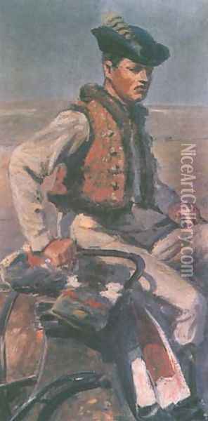 Coachman from the Staff of General Bem Oil Painting - Jan Styka