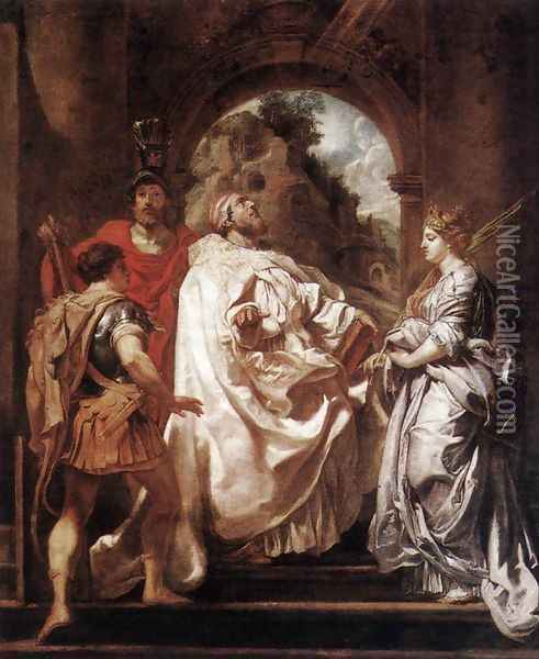 St Gregory the Great with Saints 1606 Oil Painting - Peter Paul Rubens