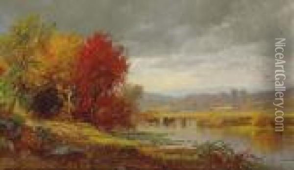 October Oil Painting - Jasper Francis Cropsey