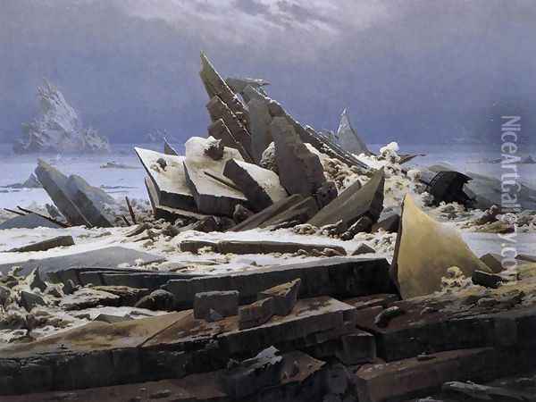 The Sea of Ice 1824 Oil Painting - Caspar David Friedrich