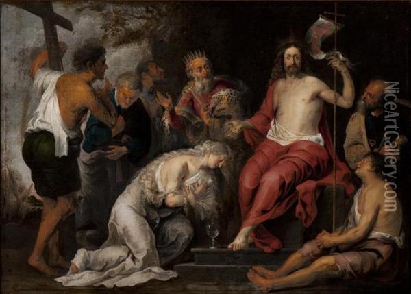 Christ And The Penitent Sinners Oil Painting - Gerard Seghers