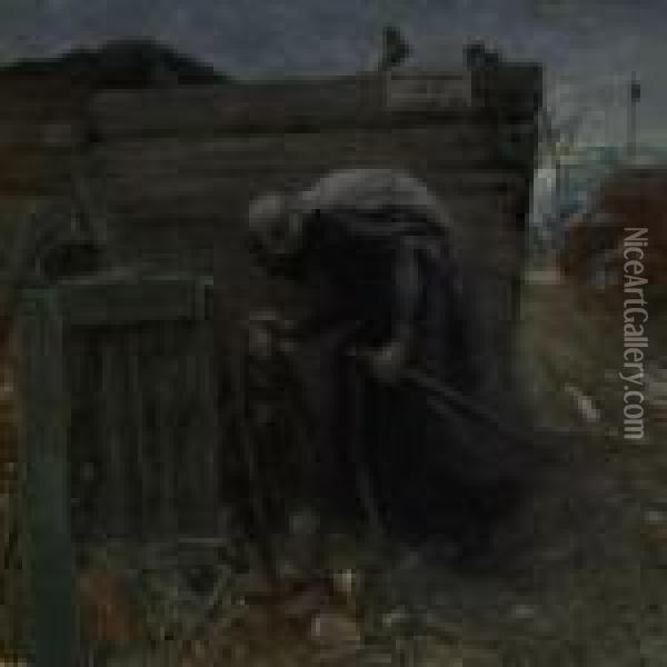 A Boy Meeting Death Oil Painting - Hans Anderson Brendekilde