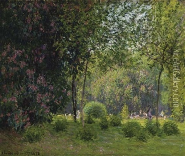 Le Parc Monceau Oil Painting - Claude Monet