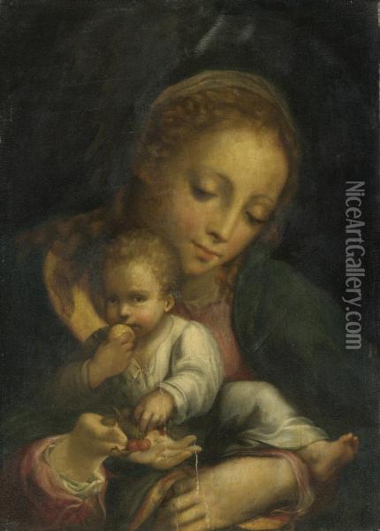 Madonna And Child Oil Painting - Correggio, (Antonio Allegri)