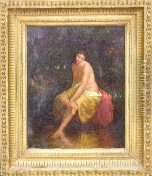 Bather Oil Painting - William Henry Hilliard