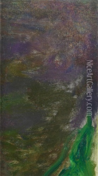 Les Nympheas (fragment) Oil Painting - Claude Monet
