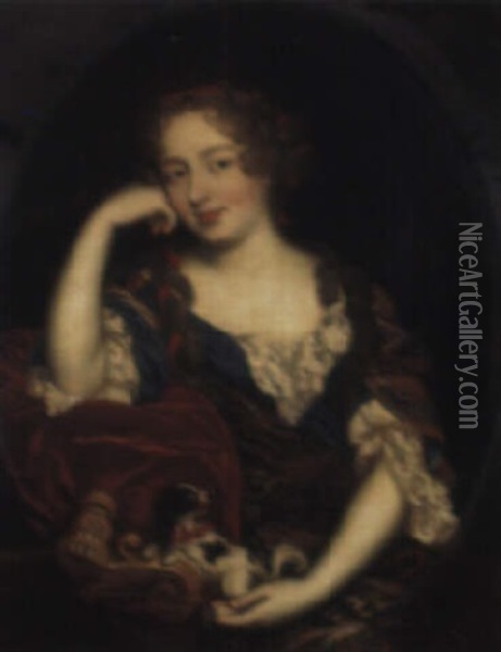 Portrait Of A Lady, Identified As Louise De Kerouaille, Duchess Of Portsmouth Oil Painting - Pierre Mignard the Elder