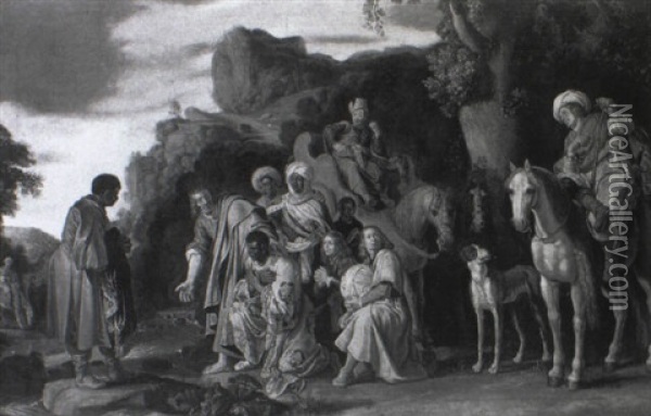 Il Battesimo Dell'eunuco Oil Painting - Pieter Lastman