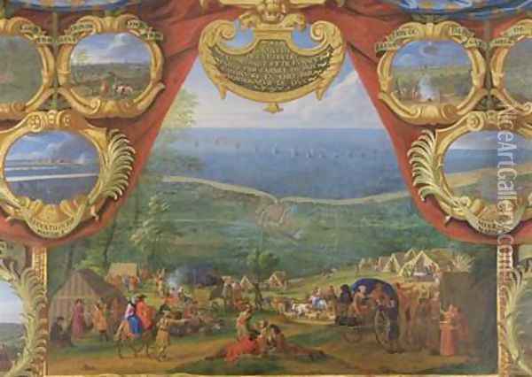 Battle of Dunkirk and Furnes in 1646 2 Oil Painting - Sauveur Le Conte