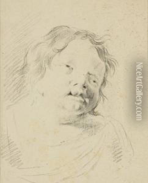 Portrait D'un Enfant Malade Oil Painting - Leendert Van Der Cooghen