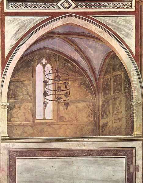View of a chapel Oil Painting - Giotto Di Bondone