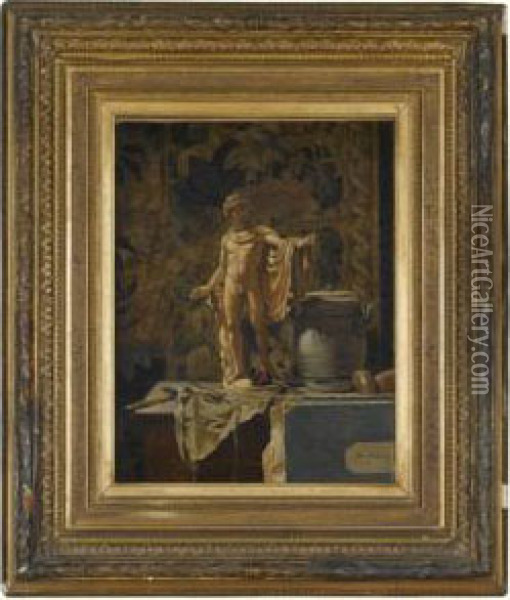 Still Life Featuring The 'apollo Belvedere' Oil Painting - Theodore Frederic Salmon
