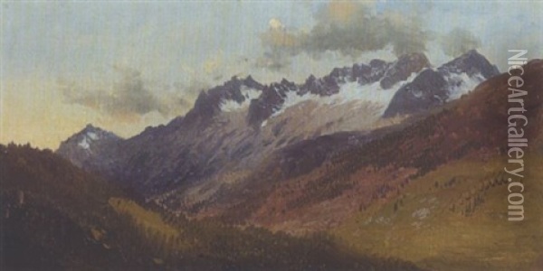Gebirgslandschaft Oil Painting - Karl Millner