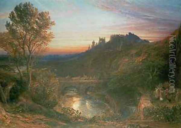 The City at Sunset Oil Painting - Samuel Palmer