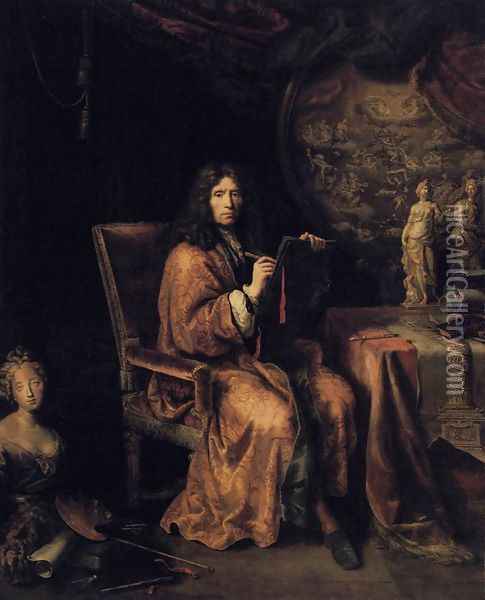 Self-Portrait 1690 Oil Painting - Pierre Mignard