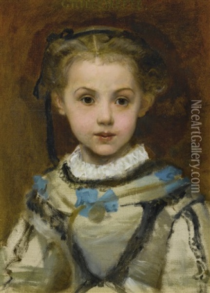 Portrait Of Guillemette De Lareinty Oil Painting - Paul Baudry