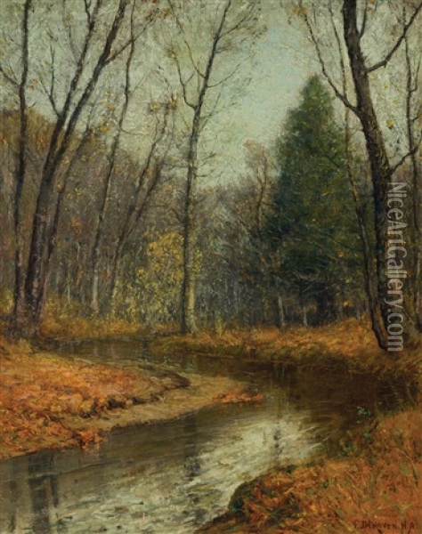 Autumn Landscape Oil Painting - Franklin DeHaven
